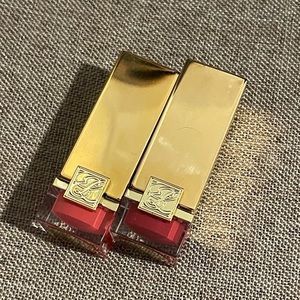Two Estée Lauder lipstick | 20 Rose Envy + 24 Peach Fizz ｜with mirror